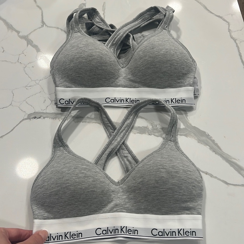NWOT Calvin K padded bralettes | size Small (4 total)